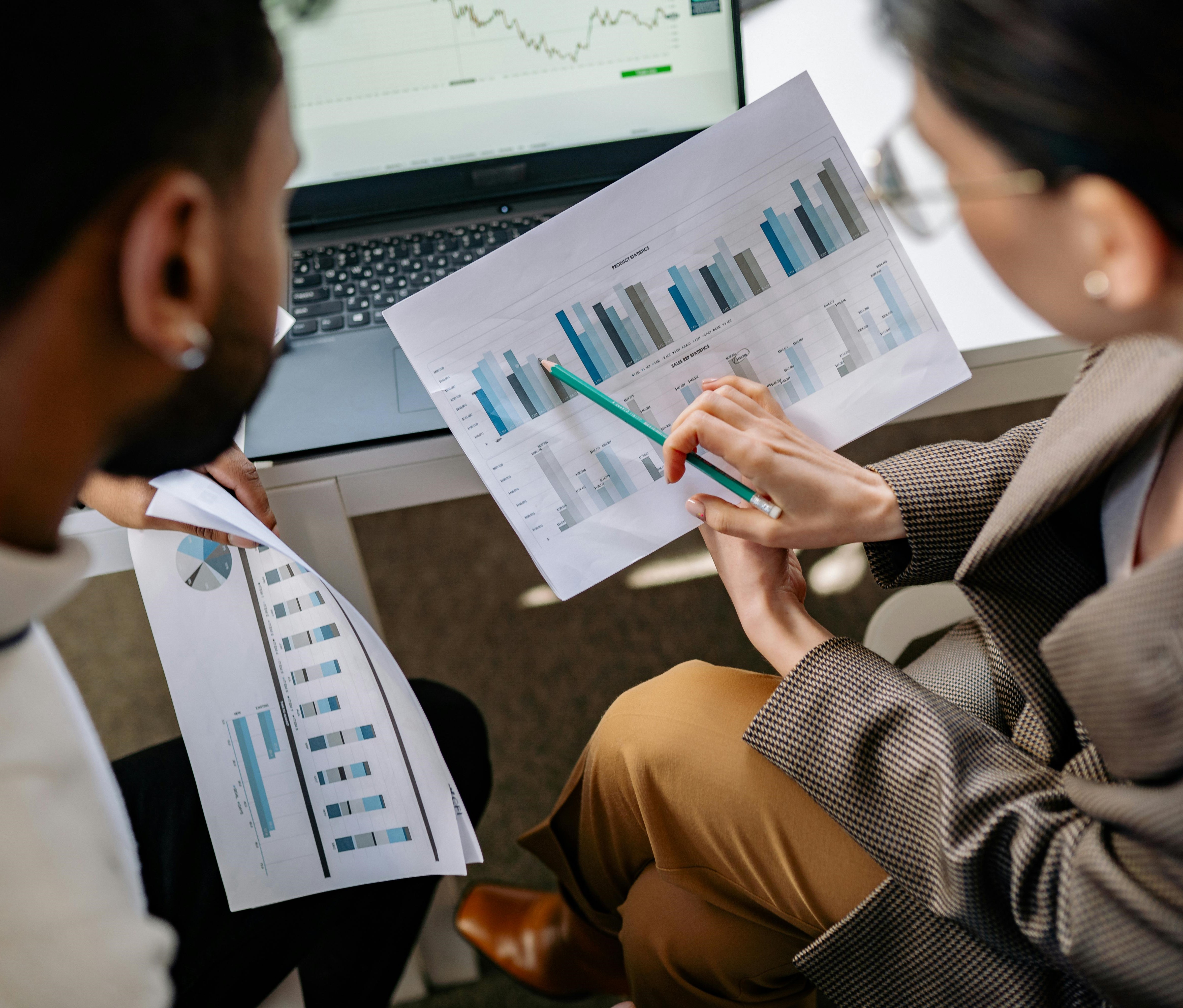 Team working together at a modern office space